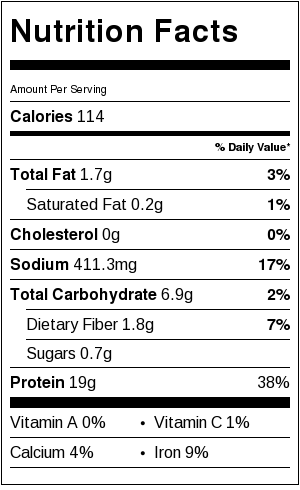 Savory Seitan Roast Nutrition Information