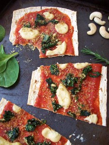Spinach-Ricotta Flatbread Pizza