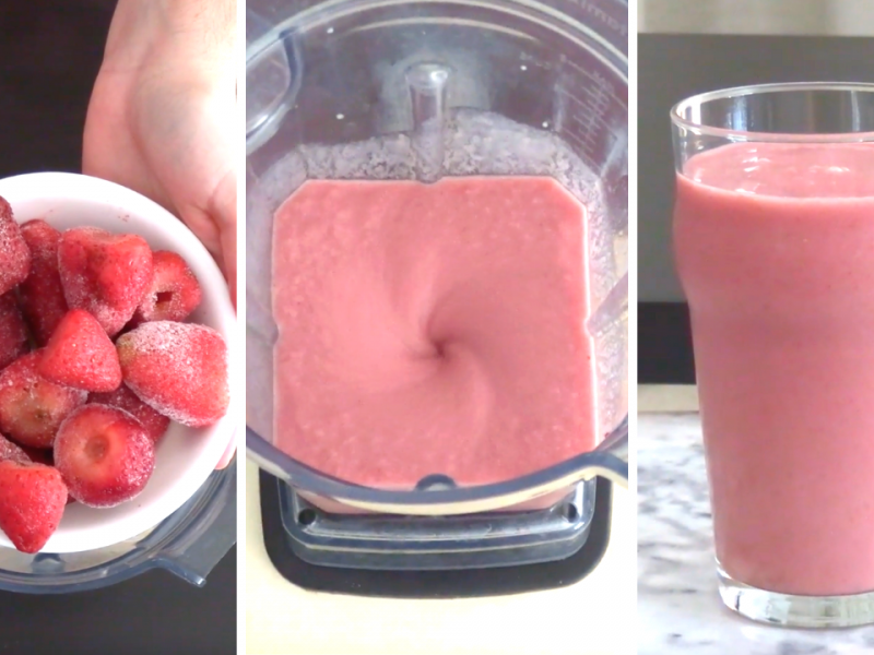 vegan strawberry milkshake